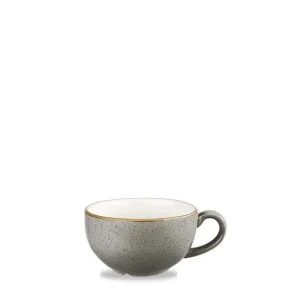 Churchill Stonecast Cappucino-Tasse Peppercorn Grey ø11cm 340ml Grau, Ohne Untertasse (12 Stück) Von CHEFGASTRO 13