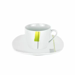 Null 6er Set Espressotasse Mit Espressountertasse Phönix Porzellan Weiß Mit Dekor 15