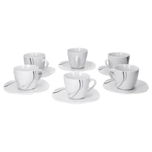 Null 2tlg Set Kaffeetasse 25cl Mit Untertasse 14,8cm Silver Night 11