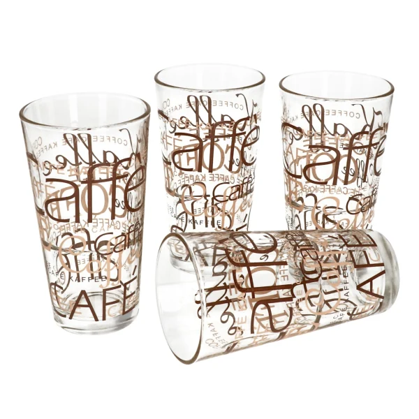 Null 2er Set Latte Macchiato Glas 39cl Stapelbar Coffee Dekor 4