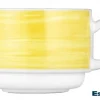 12x Kaffeeobertasse 0,19 L Aus Opalglas Form BRUSH – Yellow / Gelb Von Arcoroc 25