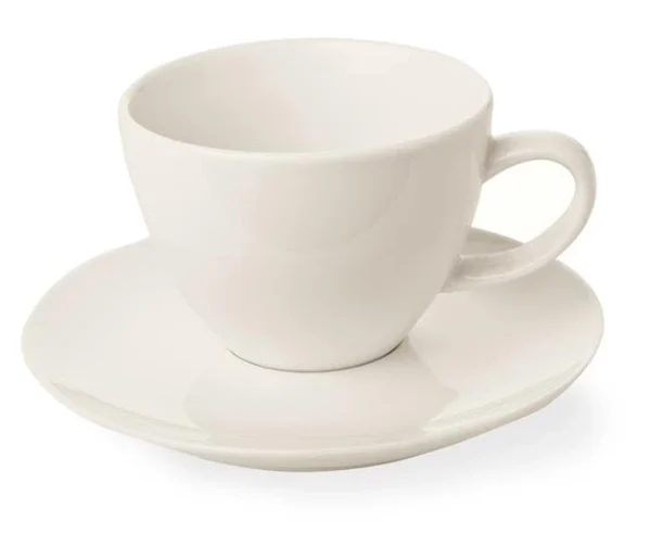 Null Tasse Crema Elegant Mit Untertasse 230ml (12 Stück) Von CHEFGASTRO 1