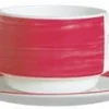 Arcoroc 12x Kaffeeobertasse 0,19 L Aus Opalglas Form Brush – Red / Rot 25