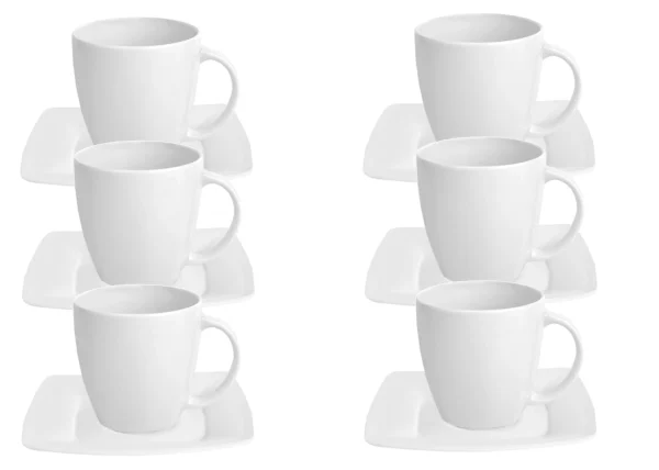 Null 12er Set Kaffeetasse 23,5 Cl Mit Untertasse 15,5cm Ebro Aus Opal-Hartglas 5