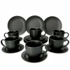 Null 18-tlg. Kaffeeservice Londen Lampart Nero Schwarz 25