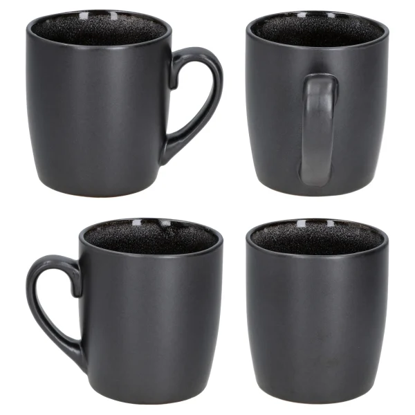 Null 6er Set Kaffeebecher Zakynthos Reactive Glaze Grey Black – 24321864 7