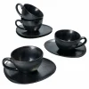 Null 4er Set Manhattan Kaffeetasse Mit Untertasse Für 4 Personen Schwarz – 24322667 23