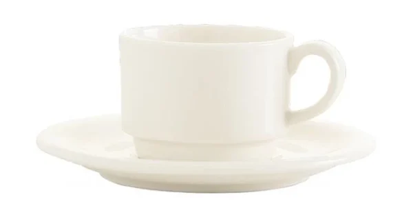 Null Tasse Crema Elegant Mit Untertasse 230ml (12 Stück) Von CHEFGASTRO 3