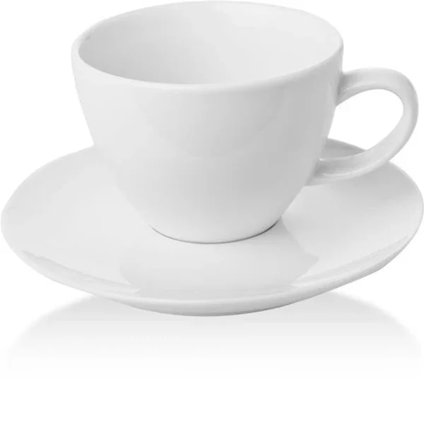 Null Tasse Bianco Stapelbar Mit Untertasse 90ml (12 Stück) Von CHEFGASTRO 3