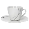 Null 2tlg Set Kaffeetasse 25cl Mit Untertasse 14,8cm Silver Night 23