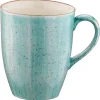 Bonna Premium Porcelain AAQMUG03KKN Aura Aqua Bockbecher, Kaffeebecher, Kaffeetasse, 8.2×11.4cm, 330ml, Porzellan, Türkis, 1 Stück 25