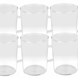 Null 24er Set Teeglas Ceylon 220ml – Klassische Teetasse Aus Hitzebeständigem Glas Mit Henkel 13