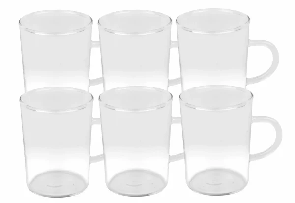 Null 24er Set Teeglas Ceylon 220ml – Klassische Teetasse Aus Hitzebeständigem Glas Mit Henkel 4