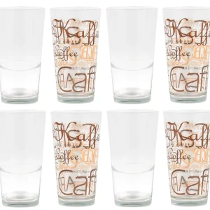 Null 4er Set Mix Latte Macchiato Glas 39cl Stapelbar Mit Dekor / Ohne Dekor 11