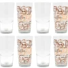 Null 12er Set Mix Latte Macchiato Glas 39cl Stapelbar Mit Dekor / Ohne Dekor 8