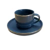 Null 12-Teiliges Kaffeeset Aus Porzellan Mit Untertassen Kaffeebecher Tasse Grau Mit Gold Umrandung Kaffeetasse 25