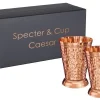 Null Kupferbecher Caesar 2er Set 350ml, 100% Reines Kupfer, Cocktailbecher 25