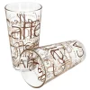 Null 2er Set Latte Macchiato Glas 39cl Stapelbar Coffee Dekor 19